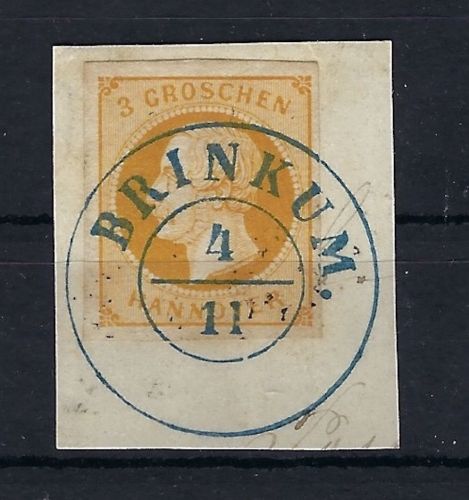 Hannover Mi 16 a auf Luxus Briefstück, perfekt gest. Brinkum (PP