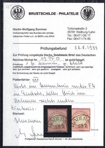 DR Brustschilde, Mi 19 ° mit PF XXX, mit Befund Sommer BPP