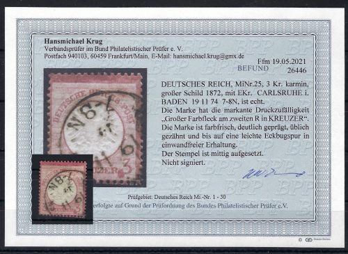 DR Brustschilde, Mi 25 ° mit Druckzufälligkeit "Farbfleck am.....