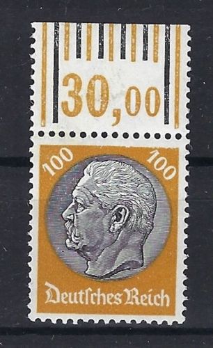 C) DR Hindenburg Medaillon, Mi 495 W OR **, einwandfrei, ME 360€