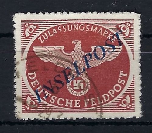 DR Feldpost / Inselpost, Mi 10 Bb I ° einwandfrei, gep. Pickenpack