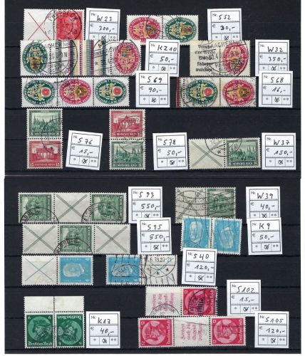 C) DR Partie ZD u. H-Blätter, alle Stempel falsch, ME für echt 8.000€