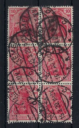 Memelgebiet Vorläufer, Mi V 86 II ° Secherblock ungefaltet (PP