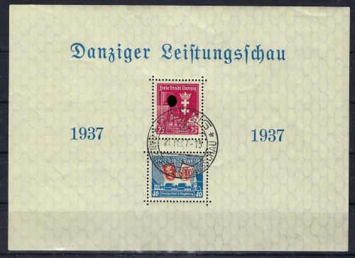 Danzig Block 3 mit Sonderstempel, ME 110€