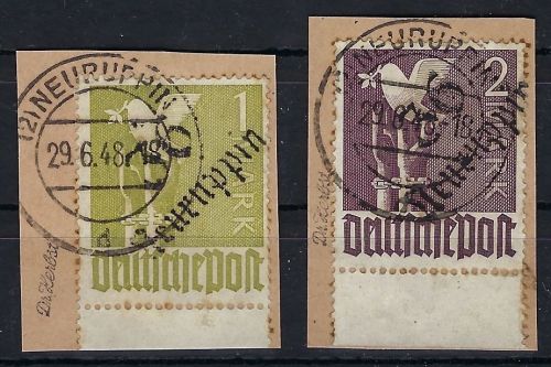 SBZ Handstempel Bezirk 36, Mi IIaa+IIb °, Briefstück, Ballschmidt BPP