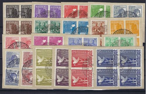 Kontrollrat II, Mi 943-62 VB, Briefstücke, ME 300€, einwandfrei (CC