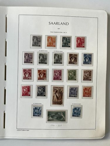 Saarland 1947-1959, postfrische Sammlung mit einigen Besonderheiten