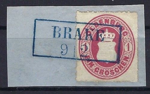 Oldenburg Mi 17 B auf LUXUS Briefstück (PP