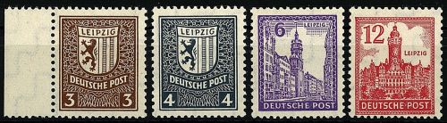 West Sachsen Mi 150-155 X **, kompletter X Satz, einwandfrei