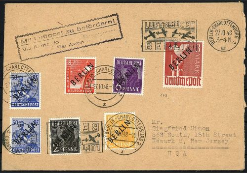 Berlin Mi 1, 2, 3, 10, 13, 19 Schiffspost, Befund Schlegel BPP