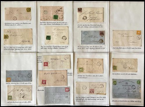 AD Württemberg, Briefposten, dabei Mi 3, 4a BPP, 4 b BPP……