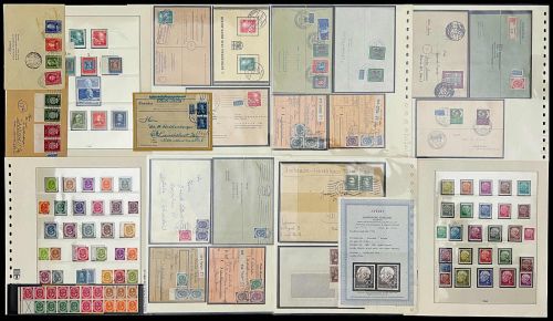 Bund 1949-1993**/gest./Briefe, Spezialsammlung, mit Posthorn H-Bl. 1-2