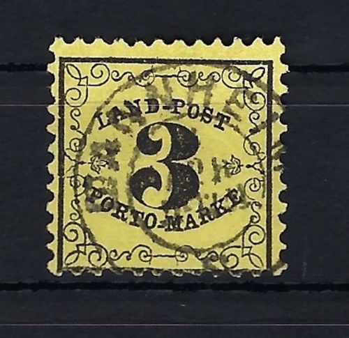 Baden Landpost-Portomarken Mi 2y ! Gep. Engel BPP (CC