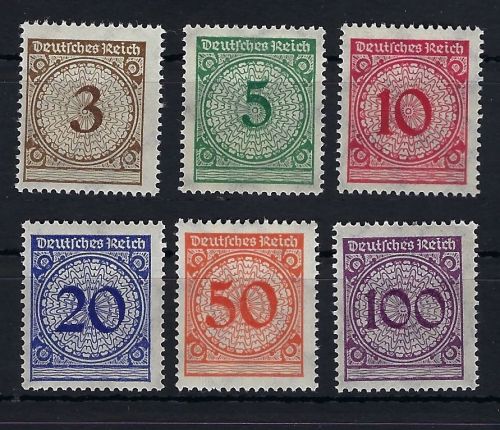 C) DR Mi 338-343 ** in guter Qualität, ME 120€