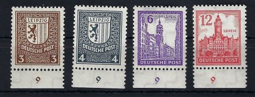 West Sachsen Mi 150-155 X **, kompletter X Satz, einwandfrei (CC