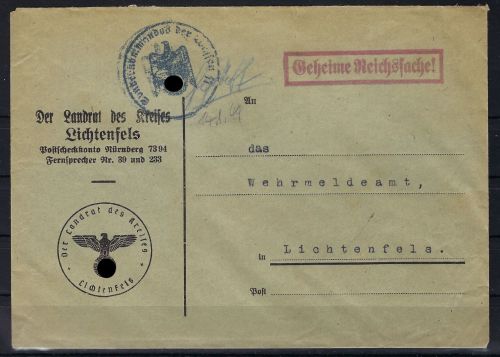 Sonderkommando SS. Zensurbrief "Geheim Reichssache", Lichtenfels
