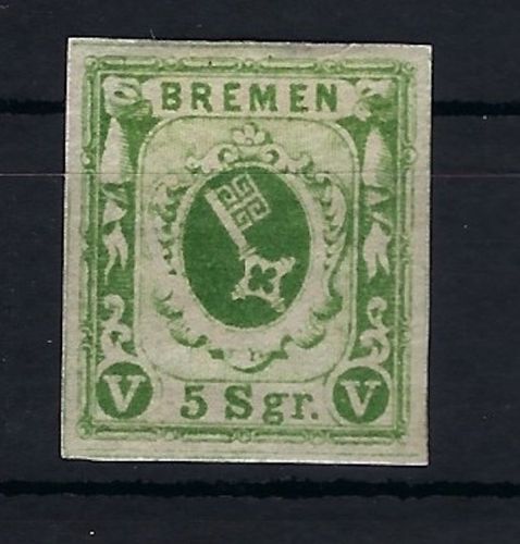 Bremen Mi 4 a * Erstfalz mit Originalgummi, ME 200€