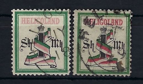 Helgoland Mi 19 a ° sig. Richter und 19 b °, ME 580€