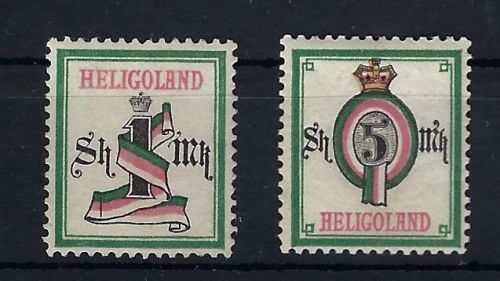 Helgoland Mi 19 Aa - 20 A * mit Erstfalz in einwandfreier Qualität