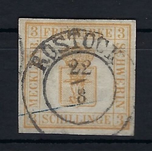 Mecklenburg-Schwerin Mi 2 °, vollrandig, ME 100€