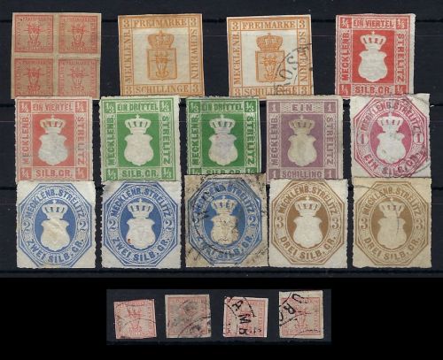 Meckl.-Schwerin/Strelitz, Lot */(*)/°, ME 2.895€, mit Einschränkungen