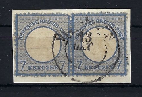 DR Brustschild, Mi 7 Paar auf Briefstück, raue Zähnung, ME 180€