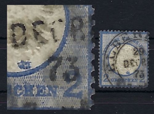 DR Brustschild, Mi 20 markantem PF, Farbpunkt …. nicht im Katalog