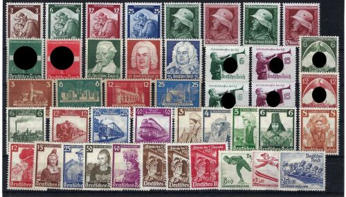 DR 1935, kompletter Jahrgang ** (ohne Block 3), WZ, Riffelungen…