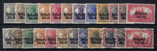 Postgebiet Oberbefehlshaber Ost, Mi 1 - 12 ° und * mit Erstfalz