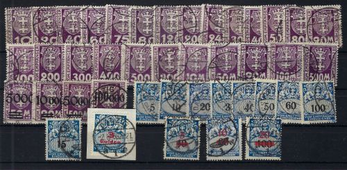 Danzig Porto, Mi 1 - 42 ° oder Gefälligkeitsstempel, ME 160€