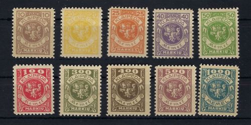Memel / Klaipeda, Mi 141 - 150 **