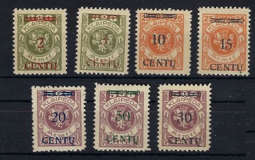 Memel / Klaipeda, Mi 167 - 173 **, ME 400€