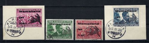 Memel Lokalausgabe, Mi I - IV / I-II °/Briefstücke