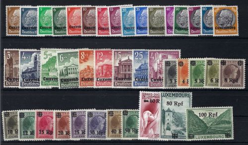 Deutsche Besetzung Luxemburg, komplettes Gebiet Mi. 1 - 41 **