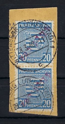 Wittenberg-Lutherstadt 1945-50, Mi 2 X (2), Briefstück