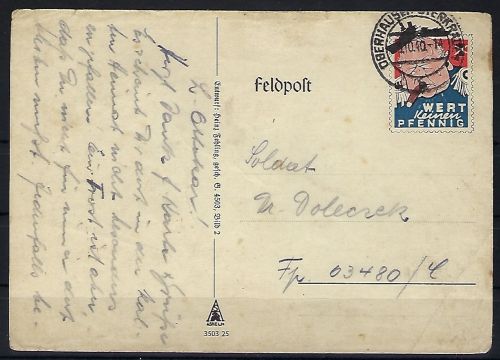 Feldpost-Spottbrief „Winston Churchill“ Wert keinen Pfennig, befördert