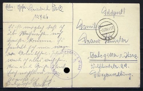 Feldpost Jägerregiment 38, Vormarsch auf Moskau, Heute rot…