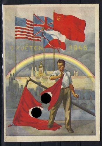 Sieg der Alliierten über Deutschland 1945, Tschechische Postkarte