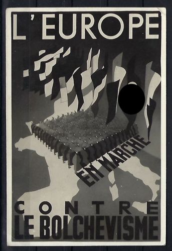 Propagandakarte " Europa gegen den Bolschewismus“