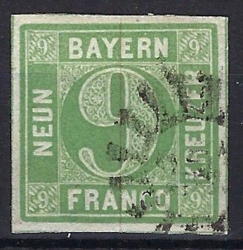 P) Bayern Mi 5 bII ° Vollrand gepr. Brettl BPP