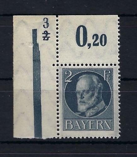 P) Bayern Mi 110 A – Ecke OL, korrigierte Formnummer 2/3