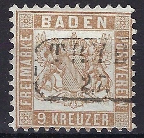 P) Baden Mi 20b Luxusstück mit Ra2 Tryberg