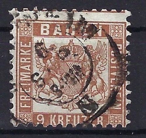 P) Baden Mi 20 aD ° "Durchgehender Druck