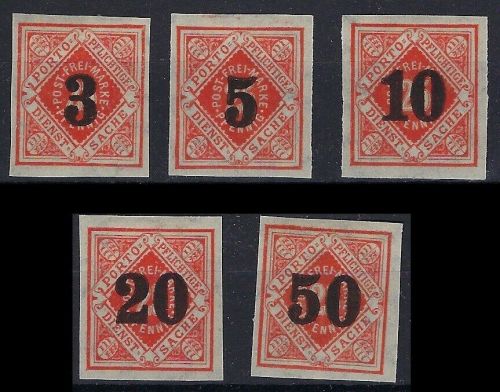P) Württemberg Dienst Mi 184-188 PU * mit Originalgummi