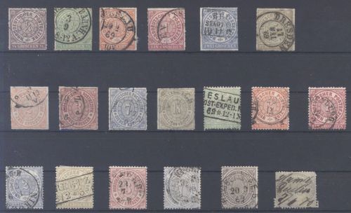 NDP gestempelte Partie auf Steckkarte