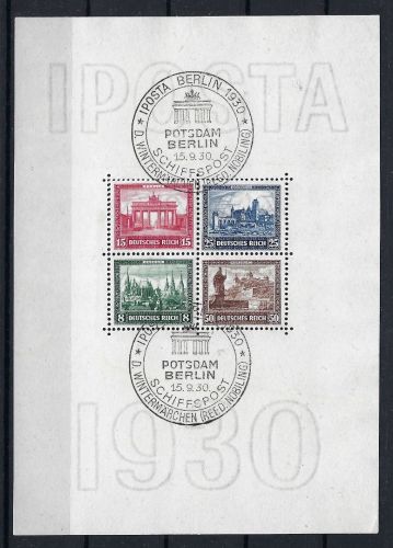 DR Iposta 1930, Block 1 mit besseren SoSt, kleine Einschränkung