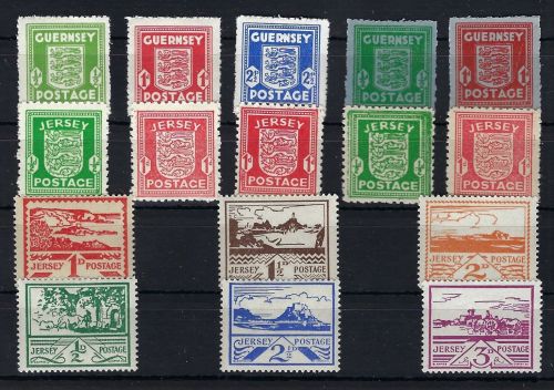 D. Bes. Kanalinseln komplettes Gebiet Jersey+Guernsey **