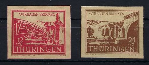 Thüringen Mi 113 by + 115 by je ** und gep. Ströh BPP, ME 220€