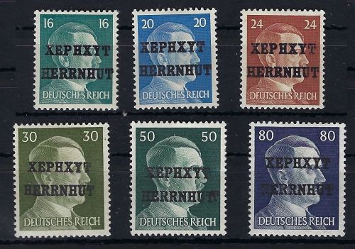 Lokalausgaben Herrnhut 6 Werte * und ein Wert ** meist BPP geprüft