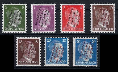 Lokalausgaben Mühlberg 7 Werte ** teils doppelt